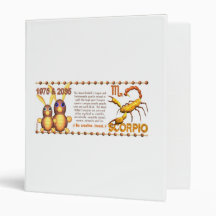 WoodRabbit Zodiac born Scorpio by Valxart Vinyl Binders