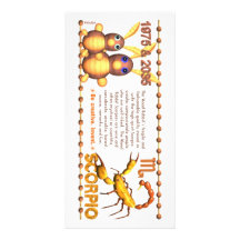 WoodRabbit Zodiac born Scorpio by Valxart Customized Photo Card