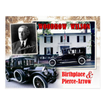 Woodrow Wilson Birthplace & Pierce-Arrow Limousine Post Card