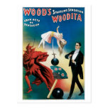 Wood's ~ Woodita Magician Vintage Magic Act Postcard