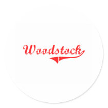 Woodstock Georgia Classic Design Round Stickers