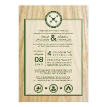 Woodsy Wedding & Glamping Invitation