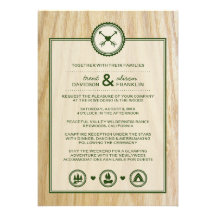 Woodsy Wedding & Glamping Invitation