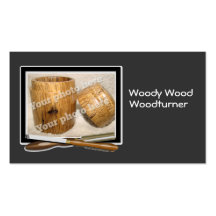 Woodturner Tools Custom Photo Black White Template Business Cards