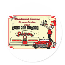 Woodward Avenue Celebration 2010 Round Stickers
