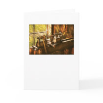Woodworker - An Old Lathe Card