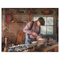 Woodworker - Carving - Carving a duck Flyer Design