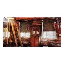 Woodworker - Old Workshop Photo Greeting Card