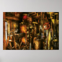 Woodworker - The workshop of a very busy person Print