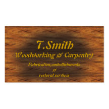 woodworking business card
