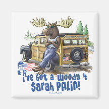 Woody 4 Palin Fridge Magnet