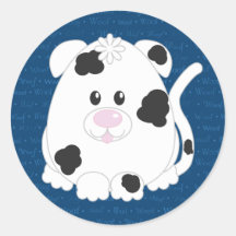 Woof Dalmation Dog Sticker