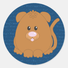 Woof Retriever Dog Sticker