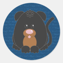Woof Rotweiller Dog Sticker