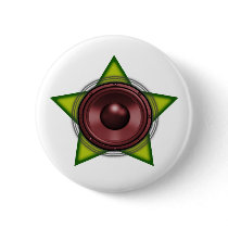 Woofer Rasta star Dub Reggae Dubstep Pinback Buttons