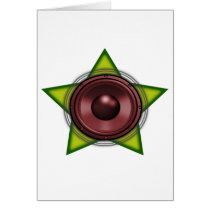 Woofer Rasta star Dub Reggae Dubstep Card