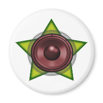 Woofer Rasta star Dub Reggae Dubstep Fridge Magnet