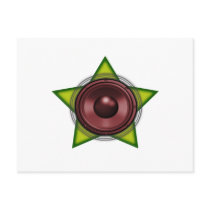 Woofer Rasta star Dub Reggae Dubstep Postcard