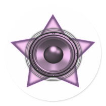 Woofer Sexy star Round Stickers