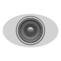 Woofer Oval Stickers