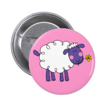 Woolly sheep button