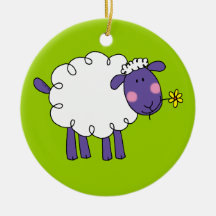 Woolly sheep christmas ornaments