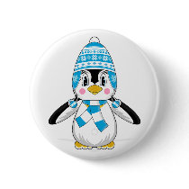 Wooly Hat Penguin Badge Pin