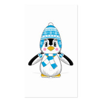 Wooly Hat Penguin Bookmark Business Card Templates