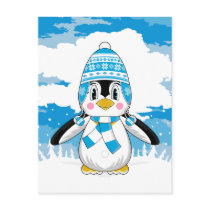 Wooly Hat Penguin Postcard