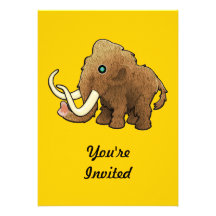 Wooly Mammoth Custom Invitation