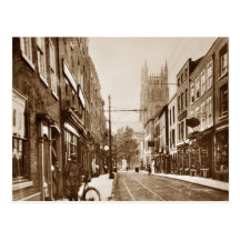 worcester UK 1927 sepia postcard