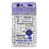 Word Collage Fathers Day Droid RAZR Barely There casemate cases