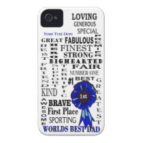 Word Collage Fathers Day iPhone 4/4S Barely There casemate cases
