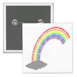 Word Rainbow Badge Pinback Buttons