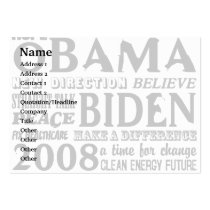 Words of Hope Obama & Biden 2008 Business Card business cards