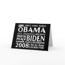 Words of Hope Obama & Biden 2008 Greeting Card 2