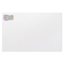 Words related to playing bass, red blue green stationery design