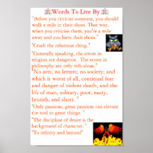Words to Live By Posters