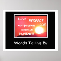 Words To Live By Print