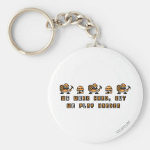 Work Hard, Play Hard Key Chain