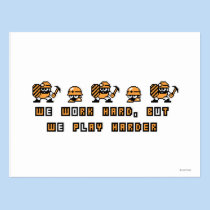 Work Hard, Play Hard postcards