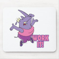 work it funny fitness workout rhino mouse pads