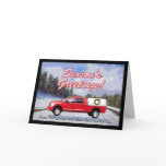 Work Truck Logo Contractor Christmas Greeting Card