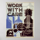 Work With Care - 1936 poster