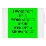 workaholic greeting cards