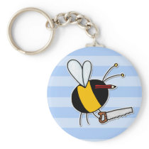 worker bee - carpenter keychains