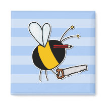 worker bee - carpenter fridge magnet