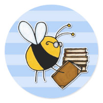 worker bee - librarian sticker