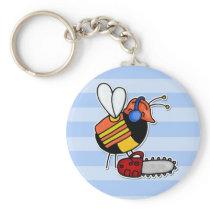 worker bee - lumberjack key chain