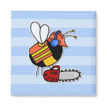 worker bee - lumberjack refrigerator magnets